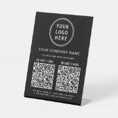 Signe De Table Business Logo Social Media Create 2 QR Codes (Recto)