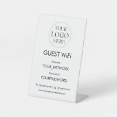 Signe De Table Business Logo Wifi Network Password Simple Modern (Recto)