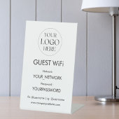 Signe De Table Business Logo Wifi Network Password Simple Modern