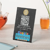 Signe De Table Business QR Code Google Review Pedestal Sign (In SItu)