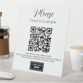 Signe De Table Business Review avec code QR (In SItu)
