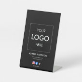 Signe De Table Business Social Media Logo Professionnel (Recto)