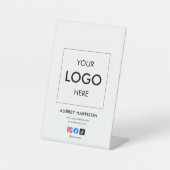 Signe De Table Business Social Media Logo Professionnel (Recto)