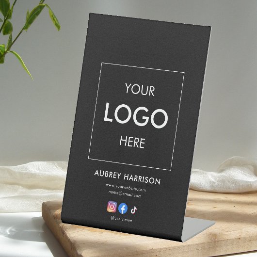 Signe De Table Business Social Media Logo Professionnel