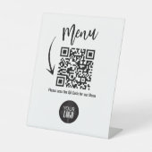 Signe De Table Business Tabletop QR Code Modern Logo Menu (Recto)