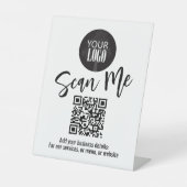 Signe De Table Business Tabletop QR Code Modern Logo Simple (Recto)