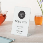 Signe De Table Business WiFi Code Logo Display Pedestal Sign (In SItu)