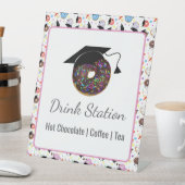 Signe De Table Buts et diplômes Graduation Station (In SItu)