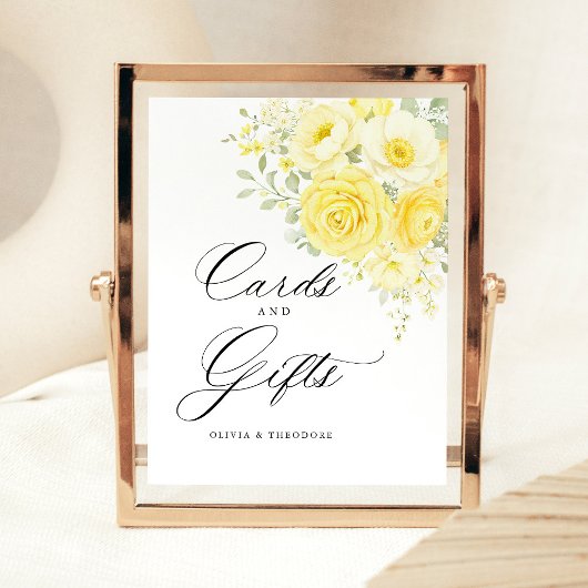 Signe De Table Butter Yellow Ivory Cards & Gifts Wedding Table