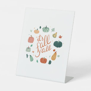 Signe De Table C’est l’automne Y’all. Tomber Avec Citrouilles Et
