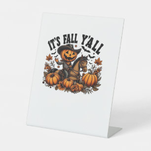 Signe De Table C’est l’Halloween de l’automne Y’all rétro