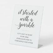 Signe De Table Ça A Commencé Avec Un Mariage Étincelant (Recto)