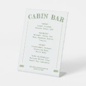 Signe De Table Cabine Bar Green Camp Bachelorette Party (Recto)