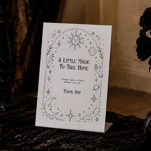 Signe De Table Cadeau de Fête de Fiançailles Céleste Halloween 