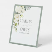 Signe De Table Cadeau de Fête des mariées blanc gris vert (Recto)