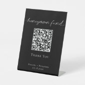 Signe De Table Cadeau de lune de miel Code QR Minimalit Mariage M (Recto)