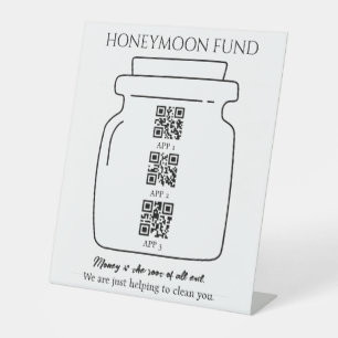 Signe De Table Cadeau de lune de miel drôle code QR numérique tir