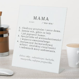 Signe De Table Cadeau de maman polonaise - définition MAMA
