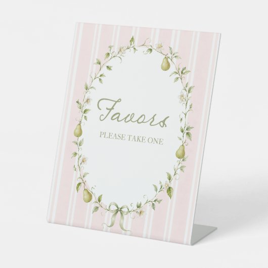 Signe De Table Cadeau de mariage de poire parfaite (Recto)