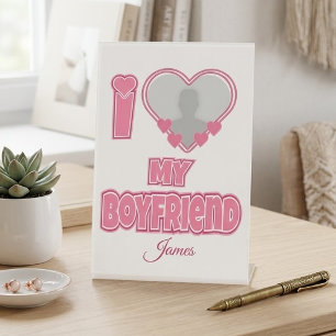 Signe De Table Cadeau personnalisé J'aime mon petit ami – Ajoutez