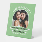 Signe De Table Cadeau photo personnalisable pour vos soeurs (Recto)