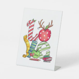Signe De Table Cadeau pour Enseignant Crayon Pomme d'Amour