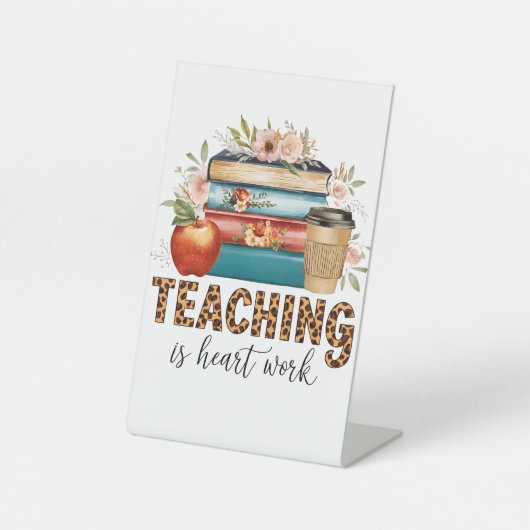 Signe De Table Cadeau pour Enseignant | Enseigner est une Affaire (Recto)