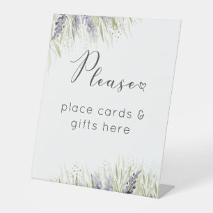 Signe De Table Cadeau Rustique Lavande & Fête des mariées Sage