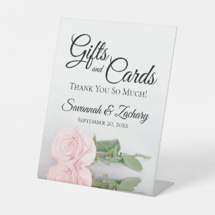 Signe De Table Cadeaux & Cartes Elégant Merci rose rose rose