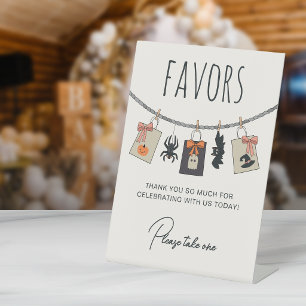 Signe De Table Cadeaux de Baby Shower Rose Halloween pour Fille
