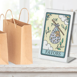 Signe De Table Cadeaux de Baby Shower Tarot sur Table