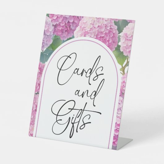 Signe De Table Cadeaux de carte Baby shower Hydrangea (Recto)