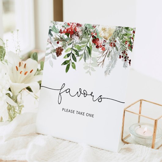 Signe De Table Cadeaux de douche de mariée à feuilles persistante