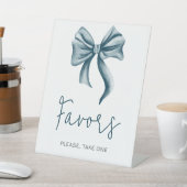 Signe De Table Cadeaux de faveur de nœud bleu mignon (In SItu)