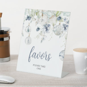 Signe De Table Cadeaux de Fleurs d'Hiver pour Baby Shower