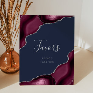 Signe De Table Cadeaux de mariage Bourguignon Argent Agate Bleu N
