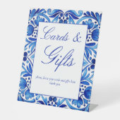 Signe De Table Cadeaux de mariage carreaux bleus Talavera Azulejo (Recto)