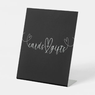 Signe De Table Cadeaux de mariage & Cartes noir & blanc Modern He