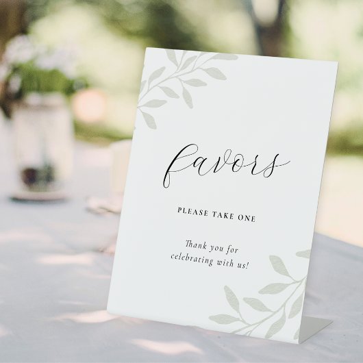 Signe De Table Cadeaux de mariage élégants de verdure de sauge