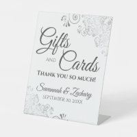 Cadeaux de mariage et cartes Lacy Silver Grey sur 