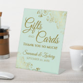 Signe De Table Cadeaux de mariage et cartes Merci Mint Vert & Or (In SItu)