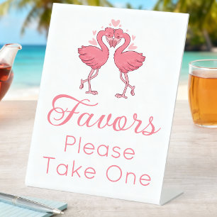Signe De Table Cadeaux de mariage Flamant Rose de Plage Tropicale
