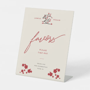 Signe De Table Cadeaux de mariage Fleurs de cerisier rouge de l'a