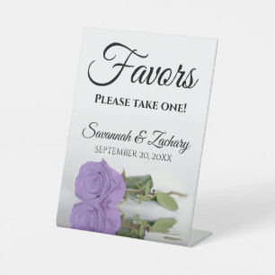 Signe De Table Cadeaux de mariage Une élégante rose lavande Maria