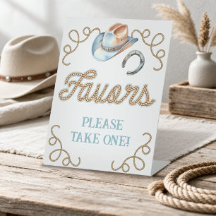 Signe De Table Cadeaux de premier rodéo de cowboy
