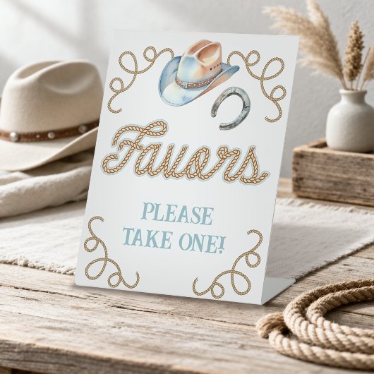 Signe De Table Cadeaux de premier rodéo de cowboy