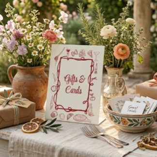 Signe De Table Cadeaux et Cartes de Fête de Fiançailles Italienne
