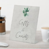 Signe De Table Cadeaux et Cartes de Mariage Cactus Aquarelle Vert (In SItu)