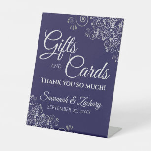 Signe De Table Cadeaux et cartes de mariage Frills en argent sur