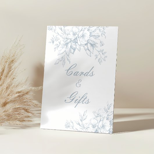 Signe De Table Cadeaux et cartes Floral Blue Toile Mariage